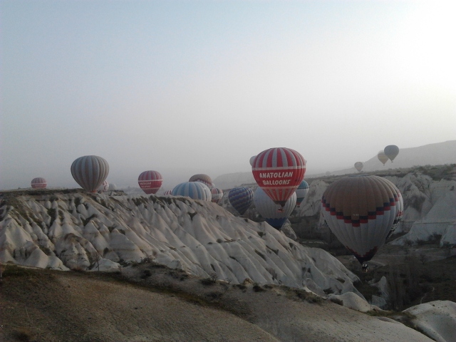 土耳其 cappadocia goreme 熱氣球 一齊升空